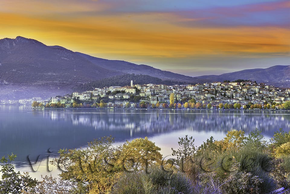 kastoria, greece, lake, town, macedonia, city, architecture, nature, greek, colorful, reflection, traditional, panoramic, lake orestiada, byzantine, orthodox, Καστοριά, Φθινόπωρο, Δισπηλιό, λίμνη Ορεστιάδα