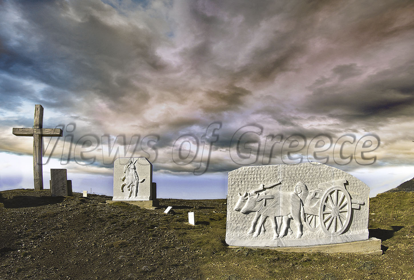 Νομός ΓΡΕΒΕΝΩΝ, Αλατόπετρα, Μεσολούρι, Δοτσικό. Το μνημείο στη θέση Αννίτσα είναι αφιερωμένο στους μαχητές του 40