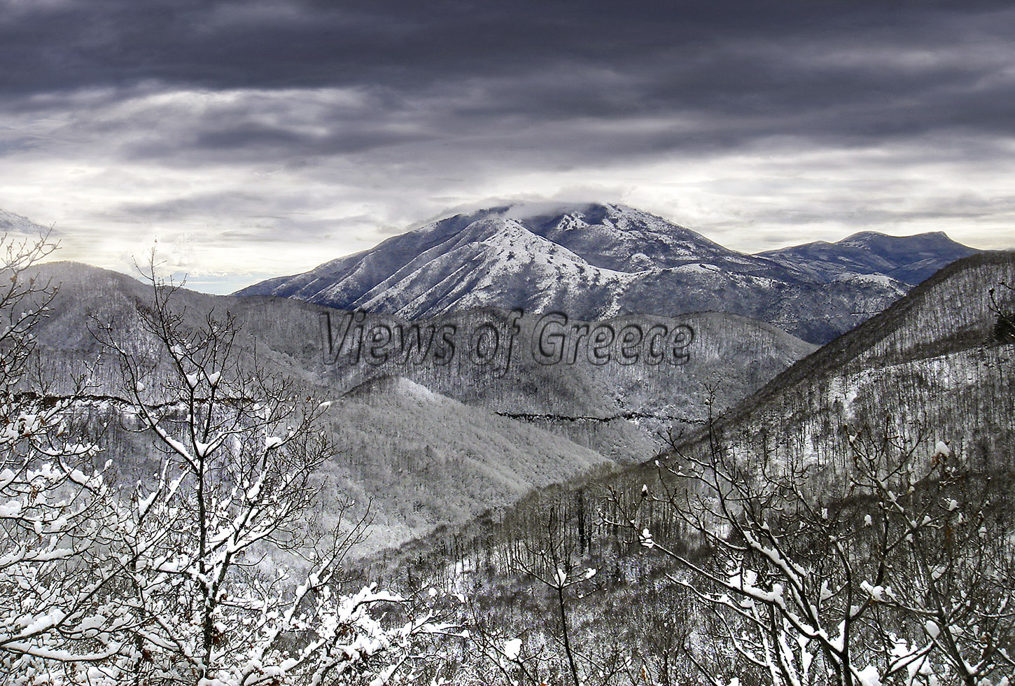ΡΟΔΟΠΗ-ΘΡΑΚΗ-Χιονισμένος-Ερυμανθος-στα-σύνορα-με-Βουλγαρία